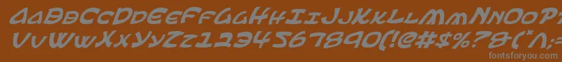 フォントEphesianItalic – 茶色の背景に灰色の文字