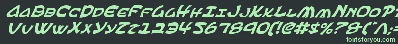 EphesianItalic Font – Green Fonts on Black Background