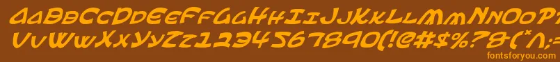 EphesianItalic Font – Orange Fonts on Brown Background