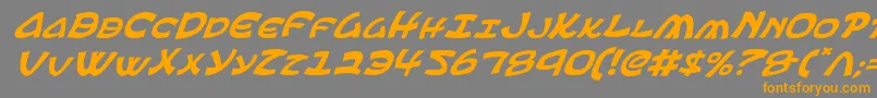 Czcionka EphesianItalic – pomarańczowe czcionki na szarym tle