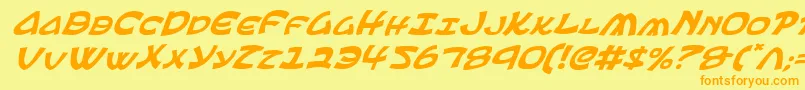 Шрифт EphesianItalic – оранжевые шрифты на жёлтом фоне
