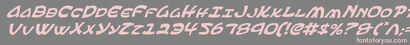 Fonte EphesianItalic – fontes rosa em um fundo cinza