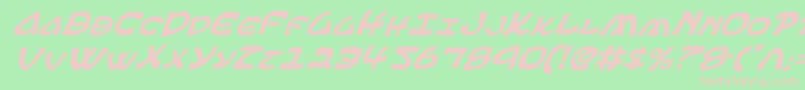 Police EphesianItalic – polices roses sur fond vert