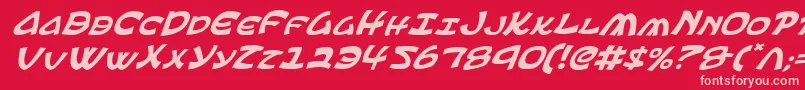 フォントEphesianItalic – 赤い背景にピンクのフォント