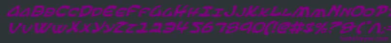 EphesianItalic-fontti – violetit fontit mustalla taustalla
