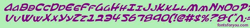 EphesianItalic Font – Purple Fonts on Green Background