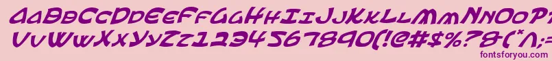 Czcionka EphesianItalic – fioletowe czcionki na różowym tle