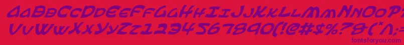 EphesianItalic-Schriftart – Violette Schriften auf rotem Hintergrund