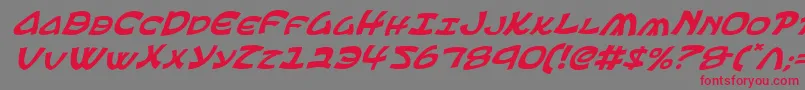 Fonte EphesianItalic – fontes vermelhas em um fundo cinza