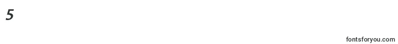 フォントLinotypeAromaSemiboldItalic – フォント数字5