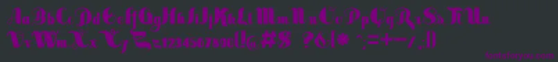 Шрифт SaborLimitedFreeVersion – фиолетовые шрифты на чёрном фоне