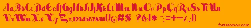 SaborLimitedFreeVersion Font – Red Fonts on Orange Background