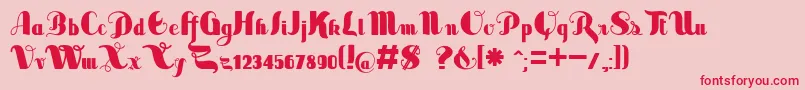 SaborLimitedFreeVersion Font – Red Fonts on Pink Background