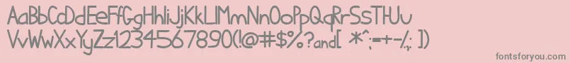 Ihatcs ffy Font – Gray Fonts on Pink Background