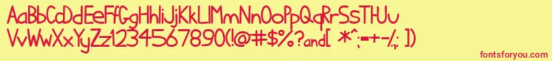 Ihatcs ffy Font – Red Fonts on Yellow Background