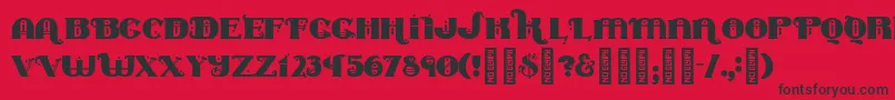 Marycontrary Font – Black Fonts on Red Background