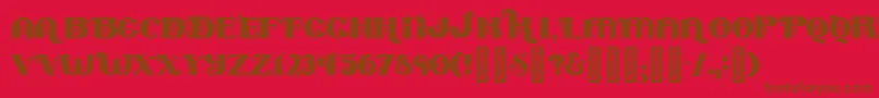 Marycontrary-fontti – ruskeat fontit punaisella taustalla