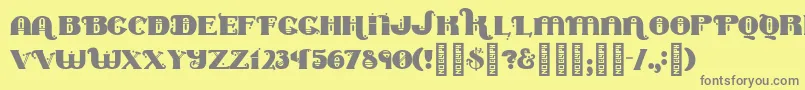 Marycontrary Font – Gray Fonts on Yellow Background