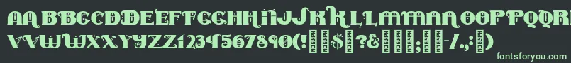 Marycontrary-Schriftart – Grüne Schriften auf schwarzem Hintergrund