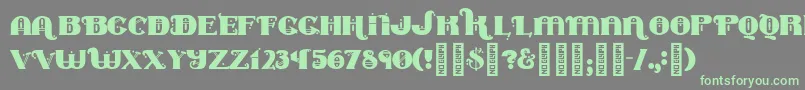 Marycontrary Font – Green Fonts on Gray Background