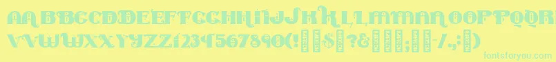 Weitere Informationen zur Marycontrary-Schriftart Marycontrary-Schriftart – Grüne Schriften auf gelbem Hintergrund