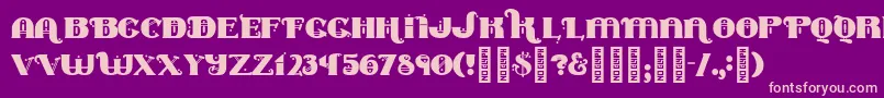 Marycontrary Font – Pink Fonts on Purple Background