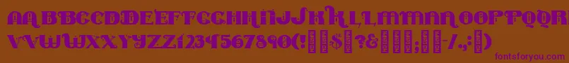 Marycontrary Font – Purple Fonts on Brown Background