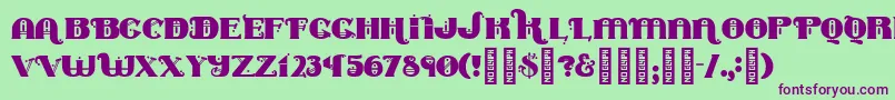 Marycontrary Font – Purple Fonts on Green Background
