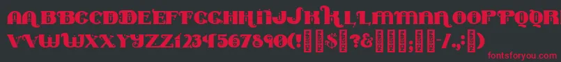 Marycontrary Font – Red Fonts on Black Background