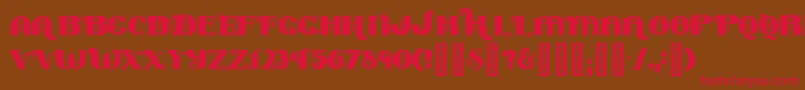 Marycontrary Font – Red Fonts on Brown Background