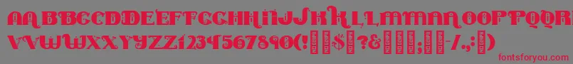 Marycontrary Font – Red Fonts on Gray Background
