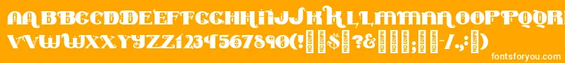 Marycontrary Font – White Fonts on Orange Background