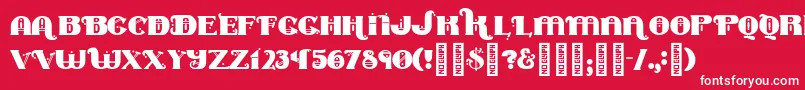 Marycontrary Font – White Fonts on Red Background