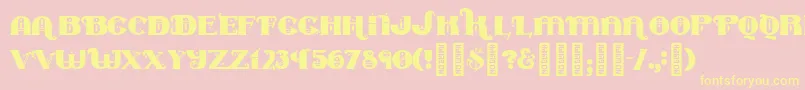 Marycontrary Font – Yellow Fonts on Pink Background