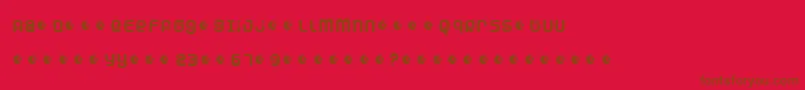 DunebugAlternates Font – Brown Fonts on Red Background