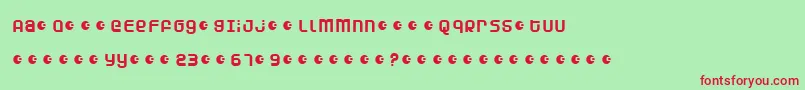 DunebugAlternates Font – Red Fonts on Green Background