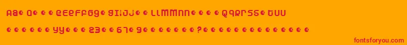 フォントDunebugAlternates – オレンジの背景に赤い文字