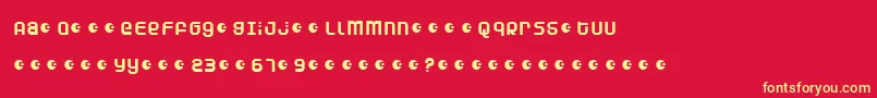 DunebugAlternates Font – Yellow Fonts on Red Background