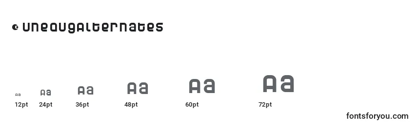 DunebugAlternates Font Sizes