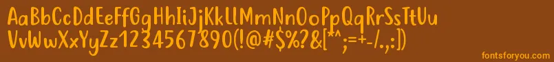 fuente JustTellMeWhatRegular – Fuentes Naranjas Sobre Fondo Marrón