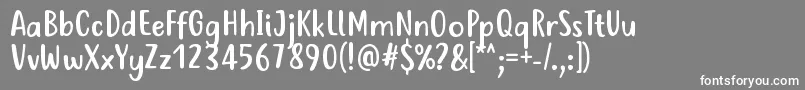 JustTellMeWhatRegular Font – White Fonts on Gray Background