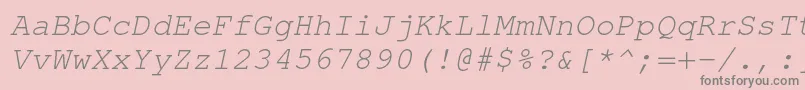 TexgyrecursorItalic Font – Gray Fonts on Pink Background