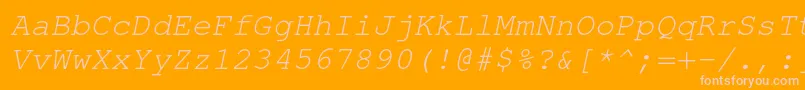TexgyrecursorItalic Font – Pink Fonts on Orange Background