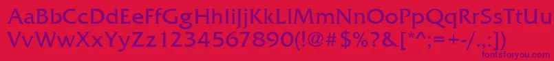 Frizquaitctee Font – Purple Fonts on Red Background