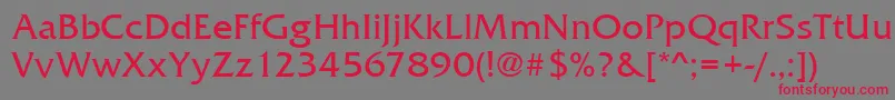 Frizquaitctee Font – Red Fonts on Gray Background