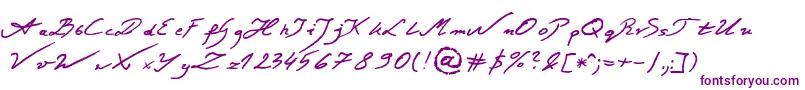 JacekZiebaJasinskiRegular-Schriftart – Violette Schriften