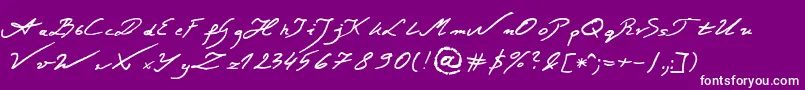 JacekZiebaJasinskiRegular Font – White Fonts on Purple Background