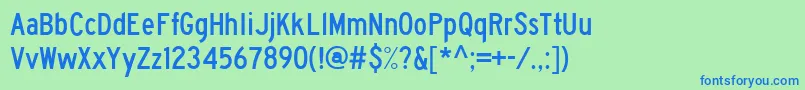 Hwygnrrw Font – Blue Fonts on Green Background