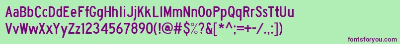 Hwygnrrw Font – Purple Fonts on Green Background