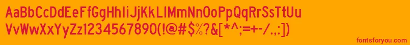 Hwygnrrw Font – Red Fonts on Orange Background